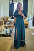 This dress was everything I hoped it would be. The fabric was top quality, and the fit was like it was tailor-made for me. There is no give in this dress, just so you know. I also did not wear a bra and opted for Boombas lift inserts and HONEY!!! It was a dream. Lulu's hits every. single. time. The dress was made for tall girls. I had to get a small wedge to lift a little. It was a perfect floor sweeping, and I also have never had so many women compliment me. I had women coming up to me all night long telling me how beautiful it was. I was Sass all night!!! - Tonia M.