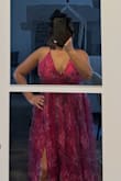 First of all, I would like to thank Lulus team for being so reactive on my purchase. I live in France; the wedding was in Italy, so I had to have it delivered as fast as possible to make the necessary adjustments due to my height (the dress is long). I sent them an email explaining the situation, and they really did their best! It arrived in time and I thank them for that! The service was great! About the dress, the color is true to the photos, beautiful material, very light; I didn't have any problems with the zip. I could've worn it without a bra, but I had a sticky strapless bra which worked very well. It was very comfortable to wear as it fitted a bit large, but had to order an XL size because of my bulky breasts. I steamed ironed the inside layer as well as the outside one, and it was perfect. I would buy again from Lulu's without hesitation. 
Got some compliments despite not having anywhere near the model's body to add value to the dress - Claudia