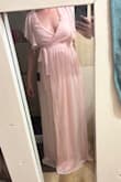 I can see what others mean when they say it's kind of heavy. But to me, it's not insufferable. It's perfect for a windy day. I'm 5'5 and have long legs (33.5 inch inseam), and this dress is on the floor, so I would wear some kind of wedge or heel with this. - Nicole S.
