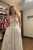 This dress fit beautifully! I typed my information in and the website suggested the perfect size for me. It will be beautiful for my engagement pictures and to use for my rehearsal dinner! It was super comfortable material and fit and showed off my curves in all the right places. I would 10/10 recommend this dress to anyone. Even for just a fun vacation or casual dress night out. - Emma A.