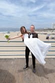 I think my dress was very beautiful and elegant, and the size was a perfect fit for me. Despite its simplicity, it was very stylish and lovely.
I really loved it. I hope I can win the $500 so I can buy another wedding dress for my main ceremony and one or two party dresses. - Sepideh N.