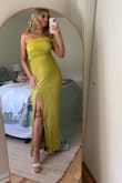 I'm obsessed with this dress. The color is so vibrant; the fit is so comfortable and stretchy. I even was able to wear it strapless by the end of the night. I can't rave enough about this dress!! - Ryan E.