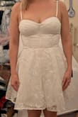 I'm obsessed with this dress! It's super cute. The zipper is tough to get over the fabric change but it's so cute. - Katherine G.