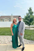Ordered this in a small and it fit perfectly! Loved the color as well and the pleats in the dress did not wrinkle! Received many compliments at the wedding! - CHRISSY P.