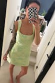 I feel like the sizing of this is very off; the waist and length are perfect - the top part is way too big, though. Will have to find a seamstress to take it in for me. - Roya S.