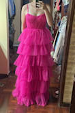 It is too long for me and needs a lot of ironing, but it is a beautiful dress and looks phenomenal on. - Mariana G.
