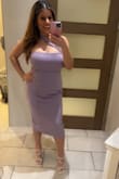 I seriously loved this dress, it fit me so well, I was surprised because it's pretty much a strapless, but I felt the support and coverage I needed in my bust. I don't have much hips so maybe for someone with bigger hips you will need an extra size. I know it had a lot of room in the top area. Received a lot of compliments for my dress. - Daniela C.