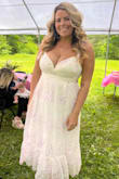 I love this dress, it made me feel like a total princess for my bridal shower. I got so many compliments and it was comfortable and a little sexy even! - Kelly B.
