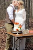 This dress was worn for my outside wedding and it was so pretty. I needed my shoulders / length / sleeves adjusted after ordering a medium and not having enough time to order a small. I'm 6.5 months preggo so thought I'd need to order up, but in my "normal" size I would need an xs I suppose. - Brittany H.