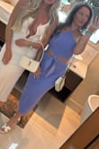 The color of these when you are tan from vacation is the best! Got lots of compliments. A little tight at the waist, but not too bad - Alexis R.