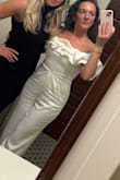 Okay, so THIS IS THE BEST! I wore it for my rehearsal dinner, and it looked amazing! The only thing is that the crotch area was a bit long on me because I have a short torso, so I had it brought up by a seamstress, which was a simple fix. Worth it. So so cute - Alexis R.