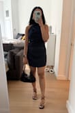 Got so many compliments on this dress, and it was perfect for a night out. In the same vein as a little black dress, but a bit different, being navy and just so flattering. - Ranita G.