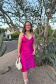 This dress exceeded my expectations! I purchased it for my best friends "Pink & Purple" night on her bachelorette. It fits me perfectly! I plan on wearing it again on my family's upcoming vacation. Great summer dress! - Emmerson D.