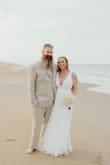 I loved the gentle, romantic, slightly Bohemian look of the lace. I had someone alter the straps to make them tighter, hemmed to my length because I was barefoot, and removed the really hard netting under layer but left the softer layer. It was perfect walking downstairs and on the beach. My sister also wore a Lulu's dress! - Genevieve V.