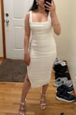 It's a beautiful dress with perfect fitting. Everyone loved it on me and I got so many compliments for it. I got this at very reasonable price with good quality which otherwise I didn't got from anywhere. I went to number of stores but didn't get the dress as this perfect for the occasion. - Reeha P.