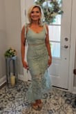 Beautiful color and perfect mermaid fit! Tons of compliments. I bought the suggested purse, too. Pretty accessory and fits everything I needed to carry during the day. - Candis G.