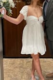 Loved this for our elopement! Shows more cleavage than I anticipated and I'm not large chested, so if you are, keep that in mind - Lexie B.