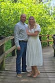 This was the perfect tea length dress with a sweetheart neckline. I wore it for our small Elopement at the courthouse. - Marilla W.