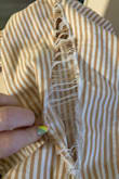 I ordered these pants in a larger size than normal so they would be loose and comfortable especially a linen blend. After wearing less than 4 times, they disintegrated on the 4th wear, they literally came apart at the seams. Again these were not tight, they were an XL - Elizabeth B.