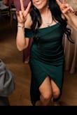 Beautiful dress!! I love it so much that I have the sage and black color. Very elegant and sexy without showing too much. - Alejandra T.