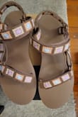 I purchased a size 11 in these crocheted sandals. The sandals are going to look great with my vacation wear. - Kathy J.