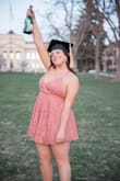 I love the fit of this dress and the color! Can't wait to wear it for graduation! - Logan B.
