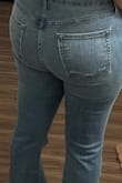 I love the fit of this jeans. The only thing I don't like is that faded detail on the back, right in the middle of the butt. - Marina A.