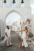 I used this dress for our day-before photoshoot for our elopement. It was perfect! So comfortable and photographed so well! Love the slit and the movement of the sleeves! I ordered my normal size (M) and it fit great. - Danielle K.