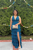 I loved this dress so much! The fit was absolutely perfect and true to size. I got a medium. I am short, and even with heels, it was a tad bit long, but no one could really tell. I am already planning the next time I'll wear it. I felt phenomenal, the dress highlighted all the right places, and hid my belly.  With the tiered style, I felt so confident and didn't have to worry about readjusting the dress all night. Easy, comfortable and sexy! - Ariel F.