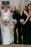 Zipper was horrible quality, broke after trying on just twice. My seamstress had to fix it to avoid a disaster on wedding day. Other than that, dress was super flattering and comfortable! - Allana R.