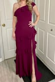 This dress was beautiful and perfect for a wedding! It fit like a glove and I loved the off the shoulder look. The details and color were very flattering and elegant. I would highly recommend this dress! - Brittany W.