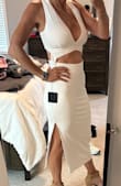 Bought this dress for a Greece vacation! I was worried it may be too tight and hard to wear, but it is almost a smidge too big but not enough to size down! Very easy to wear! - Samantha L.