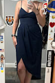 Ordered this originally in a size small but it was slightly too big, so I had it replaced with an XS. That was one was tight, but still wearable. Except the tail end of the zipper bubbled up and made it look like I had a growth protruding from the end of my spine. Sent back for a refund. - Orianna W.