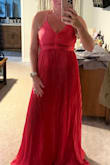 Pretty dress. A few problems - the skirt is see through. The tie for the top is basically a thin ribbon. This could have been so good. - Leeann M.
