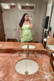 Loved the way this looked, got compliments all night long! I wore a bracelet and it snagged on the dress a couple times because of the material. But no problems other than that. - Kayla P.