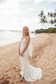 Fits like a glove, the material is wonderful- feels like the bridal salon. Looking for a dress for my micro beach wedding, and this might be it!
Edit: it was the one! Altered the straps and added a bustle! Took some off the bottom cause I was barefoot as well! It traveled easy and was so comfortable! - Taylor N.