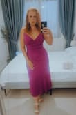 I love this dress, the color is stunning, it's flattering, and gets a lot of compliments. I recommend buying as soon as possible ;) - Taly S.