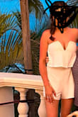 Got this romper not sure how it would look without trying it on but it turned out so cute! Nice stretchy material! Better for smaller chested women, but still looked good on with sandals or a heel to dress up! - Rachel K.