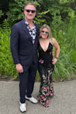 I got lots of compliments on this dress. It fit really well and was very comfy. I was worried because some of the reviews talked about weird placement of the flowers, but the dress I got did not have that issue at all.
(I did have to get it altered because it was too long, but I'm 4'11" so I have to get every dress altered.) - Toni D.