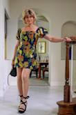 I love the shiny effect of this Jacquard material. I have received many compliments wearing this dress. - Julie D.