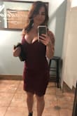 Love this dress!!!   It's really comfortable.  The only thing that was bad about this dress is the bottom was tight.  So getting in and out of a vehicle was a little challenging.  However because it was tight on the bottom it didn't ride up! - Beckilea S.