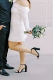 Crossed my fingers and hoped this would be my last-minute elopement dress, and it fit perfectly!!! I'm very happy with the quality and the fit, and the way it is modest but still appealing. What a relief! - Shelbi G.