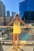 I ordered a large because I have a wider torso, and it was way too big. Unfortunately, I was traveling and needed it for an event, so I can't exchange it. However, if I ordered a size down it would probably be my favorite dress! - Cassie S.