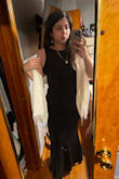 I had both medium and large. I have a large bottom so both sizes were snug on the thighs. When I sized up, the top was too big. Overall, lovely dress, just wish the back was more secure due to sizing. - Lorena D.