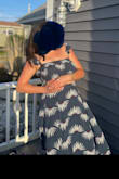 My official summer Rehearsal Dinner dress. I absolutely loved this, ordered a size L, and it fit perfectly. I thought I'd be self-conscious in a two-piece because I have a big bust and belly, but I wore it with the gap up closer to my ribs, and I felt very comfortable in it. - Mrs. H.
