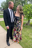 I absolutely love this dress. I ordered an XL because I have a larger bust and ironically the bust was too big on me! I was able to make it work with safety pins, and it was beautiful. I could have ordered a large and have been fine. Received so many compliments all night. Definitely a striking dress! - Sally W.