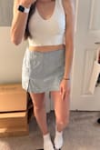 I wish I could give it 10 stars! This skirt is literal perfection!!! I've been struggling to find light-wash, clean-cut jean shorts, and then I stumbled upon this skirt. I don't usually wear skirts but I'm ecstatic that I bought this. It fits like an absolute glove. It is soooo cute. And I've already worn it twice. I cannot recommend enough! - Regina R.