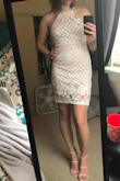 This dress fits perfectly and has enough support that I do not need to wear a bra with it which is perfect since it has an open back.  Will be wearing this for my graduation in May. - Logan S.