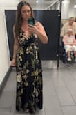 I loved this dress! Needed to have the bust area taken up because it was a little large for my not so large ladies. I should have also had the length taken up - the dress is LONG! But it was perfect for the Black Tie Optional wedding I just went to. Received so many compliments. Held up great in hot weather and sweat and dancing. It hid all of my insecurity areas really well. Overall, can't wait to wear again one day! - Jenna V.
