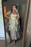 I looooved this dress online and was so excited to get it on! When I did though, we had some trouble with the zipper coming up past the part where the fabric changes from the skirt to the stretchy part. It's like the skirt seam was too thick and it made the zipper stick. Once we did get it zipped up, it fit OK. I am a breastfeeding mom and my cleavage was spilling out. This is definitely a dress more fit for smaller chested women. Finally, I went to take it off, and the entire zipper length came undone with the zipper part stuck at the top and it wouldn't budge, leaving me stuck! Luckily, the customer care team was understanding and kind. Overall, the zipper quality made me hesitate to purchase from Lulus again, but the dress was pretty. Bummed! - Jocelyn V.
